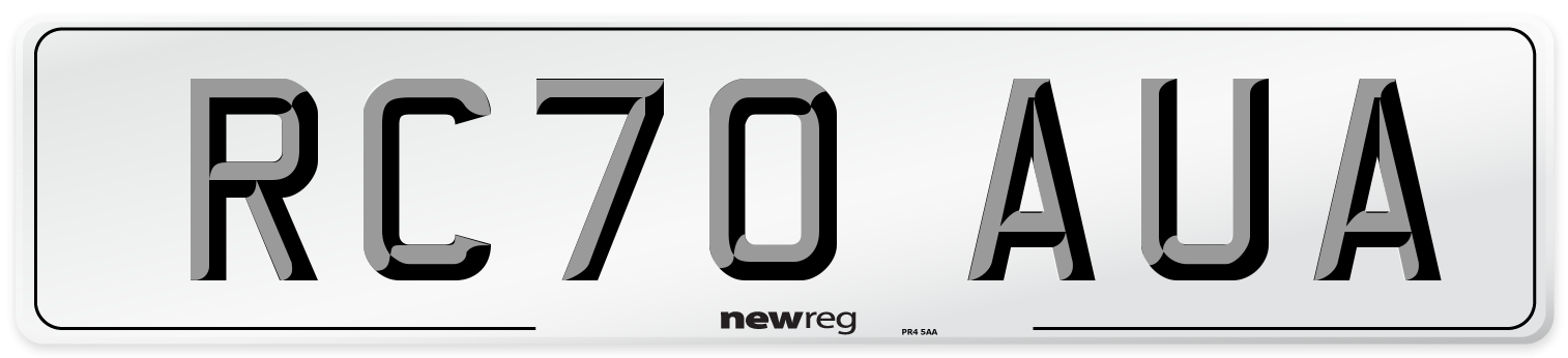 RC70 AUA Front Number Plate