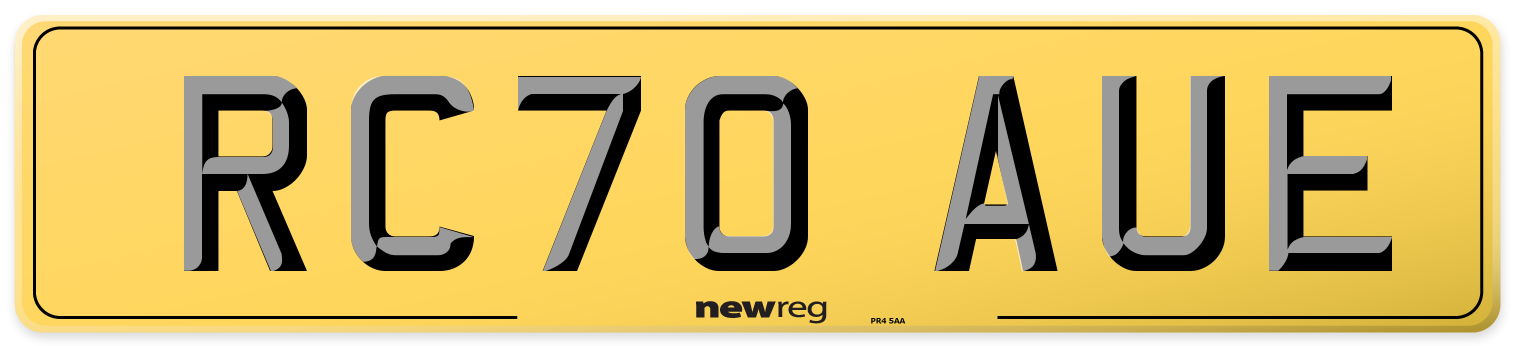 RC70 AUE Rear Number Plate