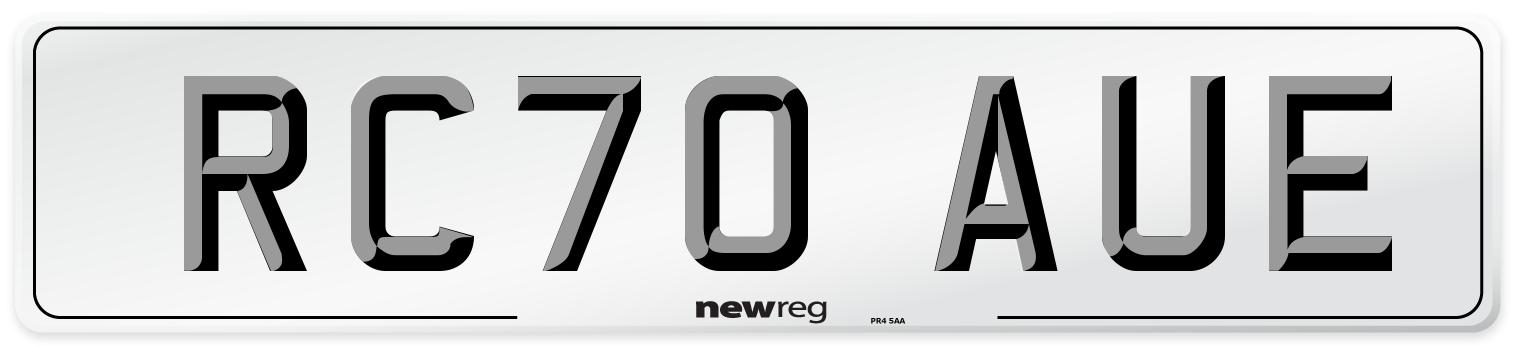RC70 AUE Front Number Plate