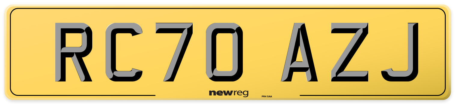 RC70 AZJ Rear Number Plate