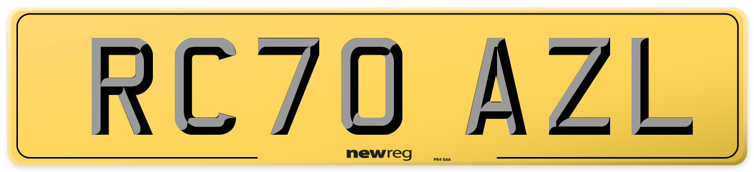 RC70 AZL Rear Number Plate
