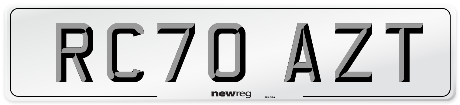 RC70 AZT Front Number Plate