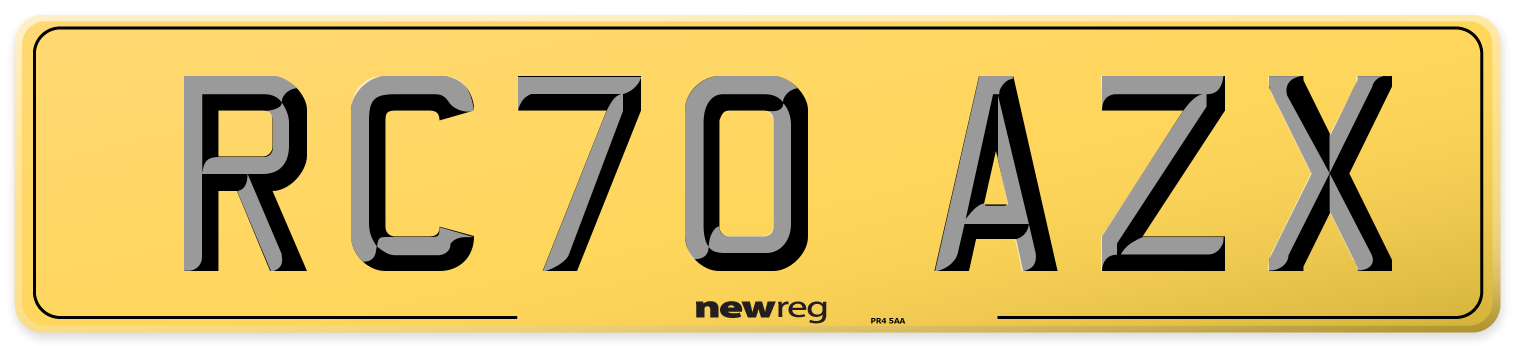 RC70 AZX Rear Number Plate