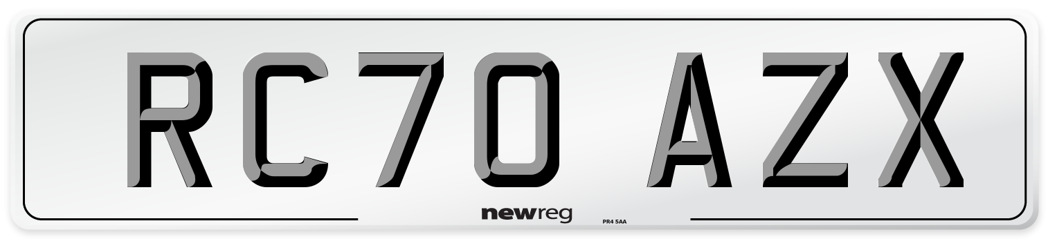 RC70 AZX Front Number Plate