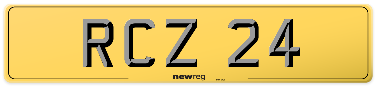 RCZ 24 Rear Number Plate