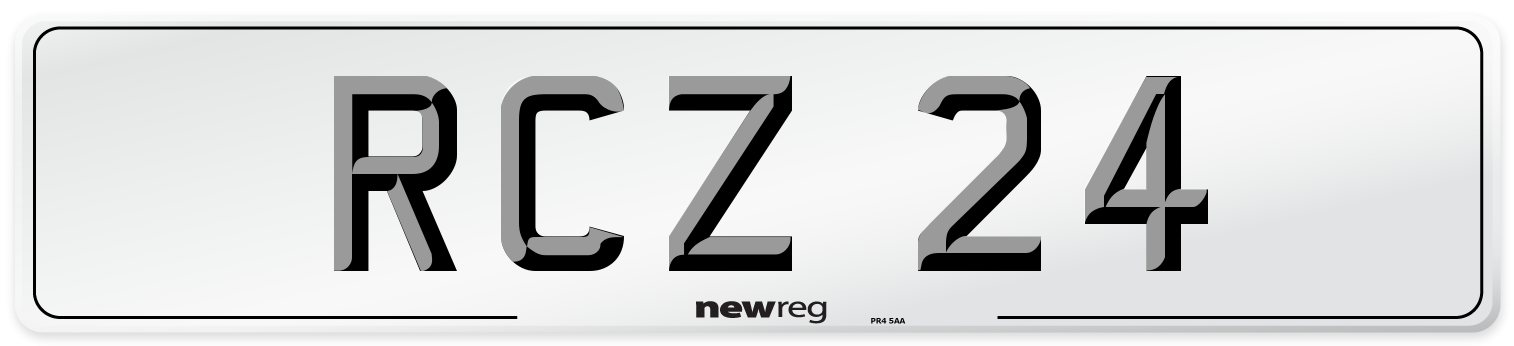 RCZ 24 Front Number Plate