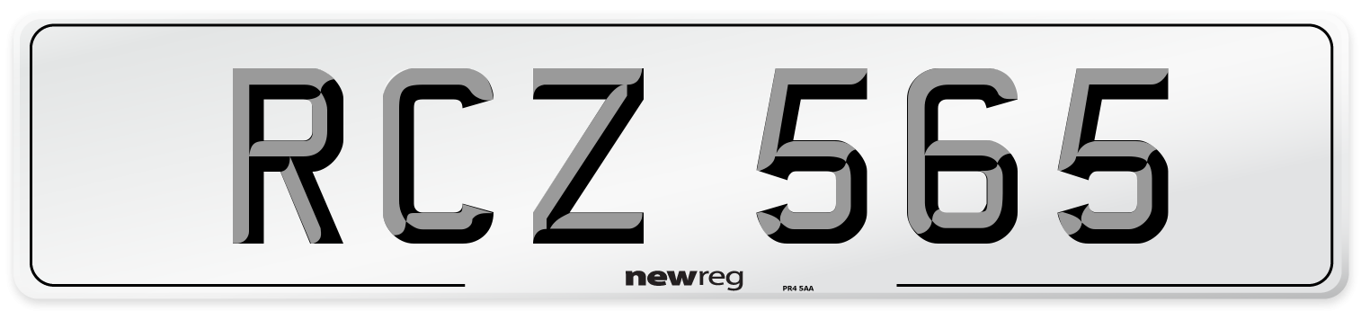 RCZ 565 Front Number Plate