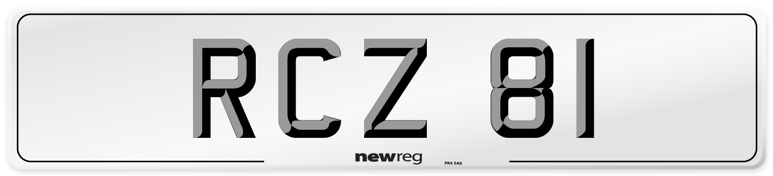 RCZ 81 Front Number Plate