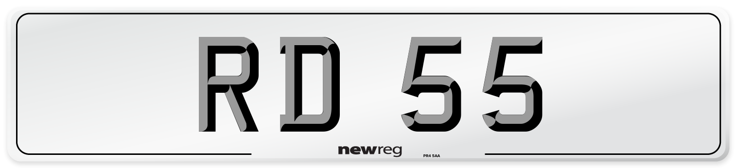 RD 55 Front Number Plate