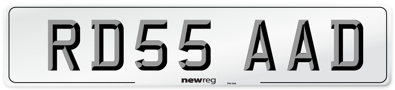 RD55 AAD Front Number Plate