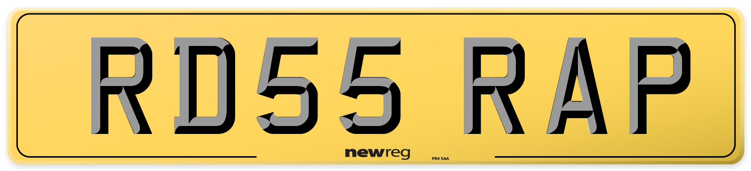RD55 RAP Rear Number Plate