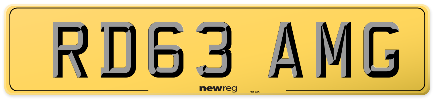 RD63 AMG Rear Number Plate