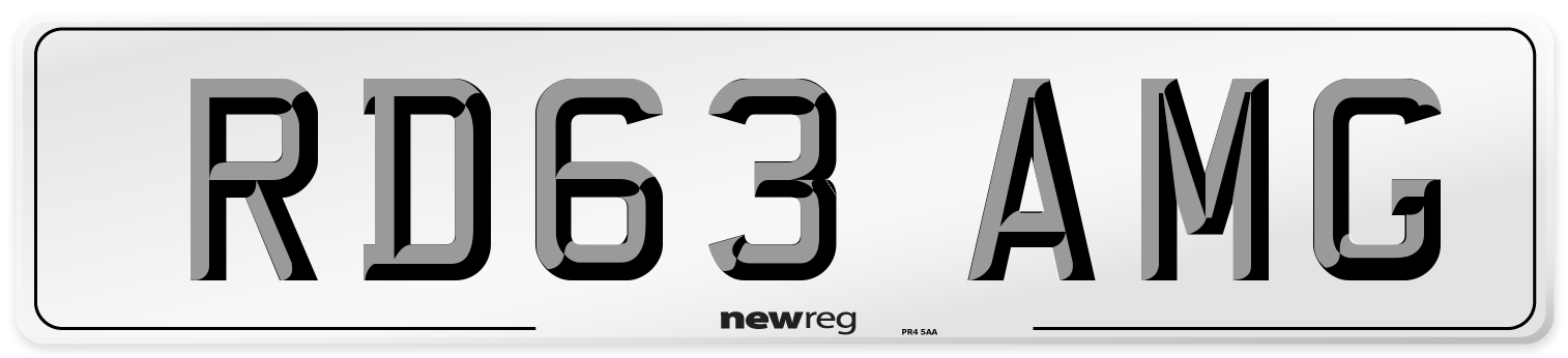 RD63 AMG Front Number Plate