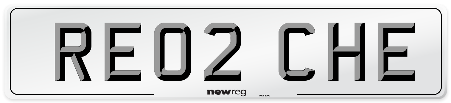 RE02 CHE Front Number Plate