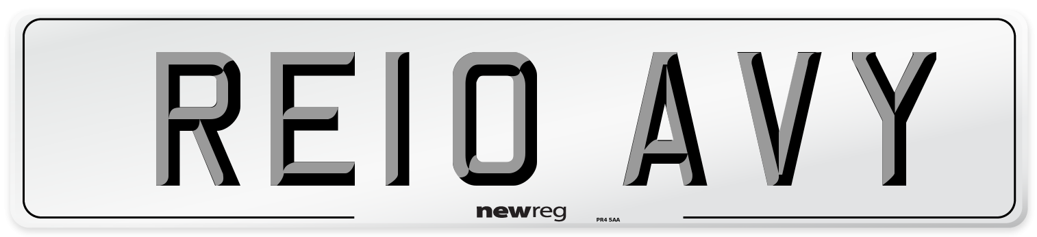 RE10 AVY Front Number Plate
