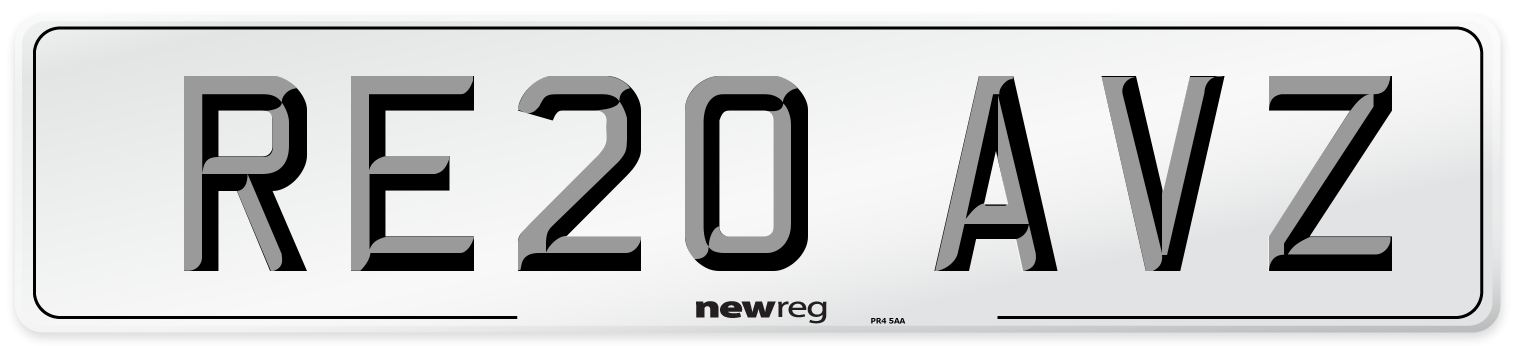 RE20 AVZ Front Number Plate