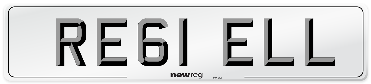 RE61 ELL Front Number Plate