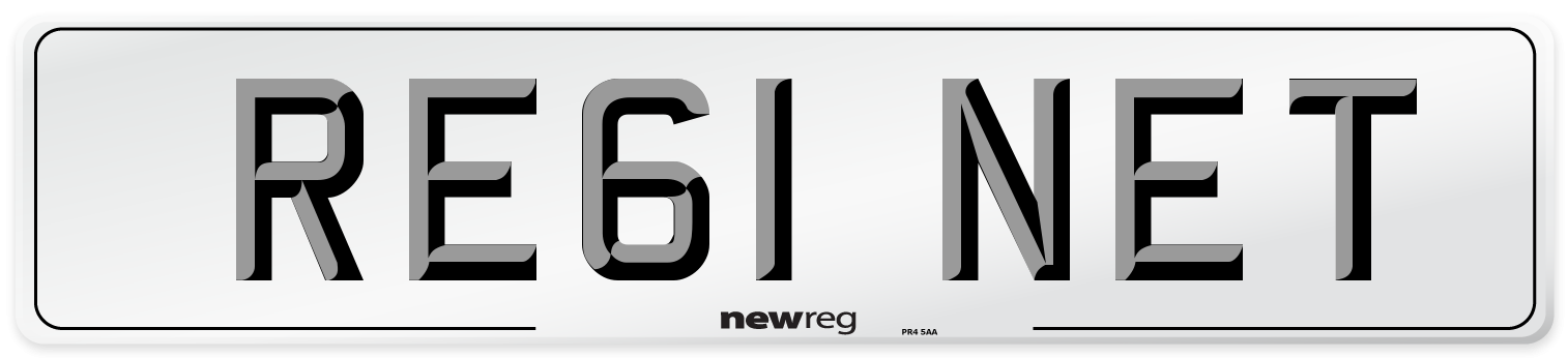 RE61 NET Front Number Plate