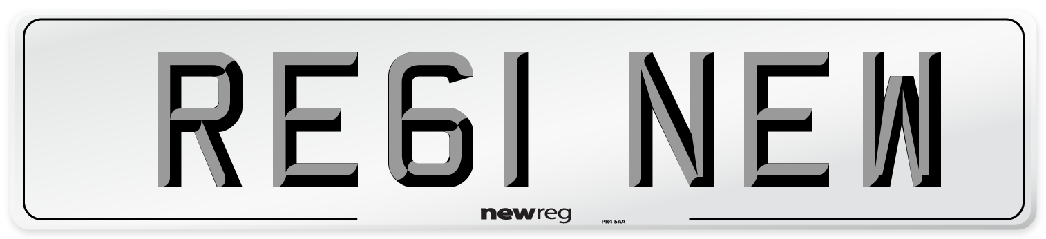 RE61 NEW Front Number Plate