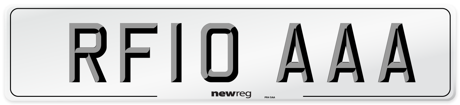 RF10 AAA Front Number Plate