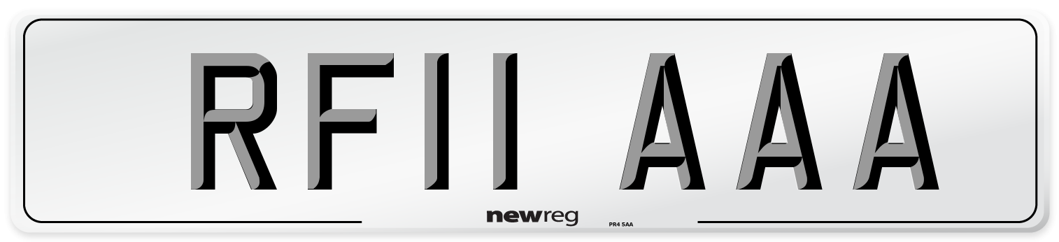 RF11 AAA Front Number Plate