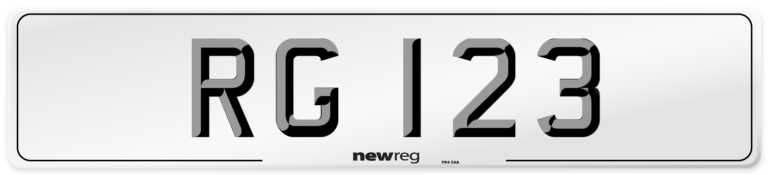 RG 123 Front Number Plate