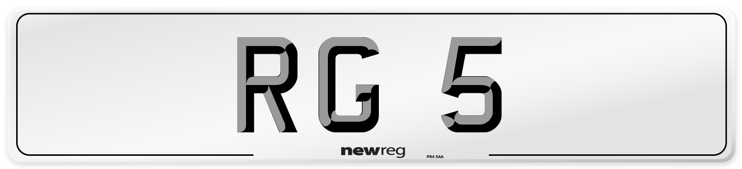 RG 5 Front Number Plate