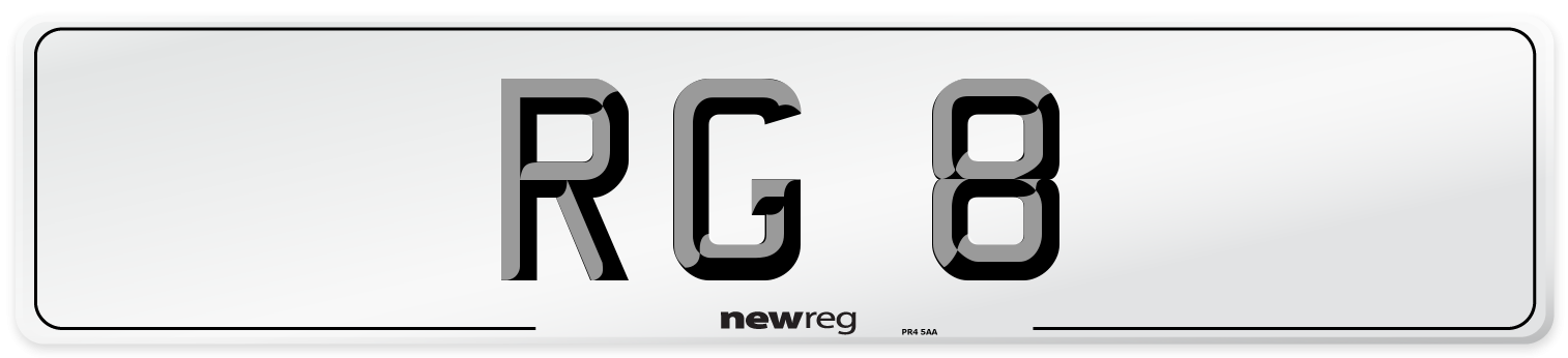RG 8 Front Number Plate