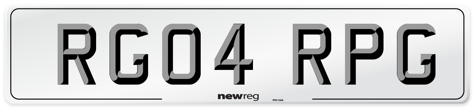 RG04 RPG Front Number Plate