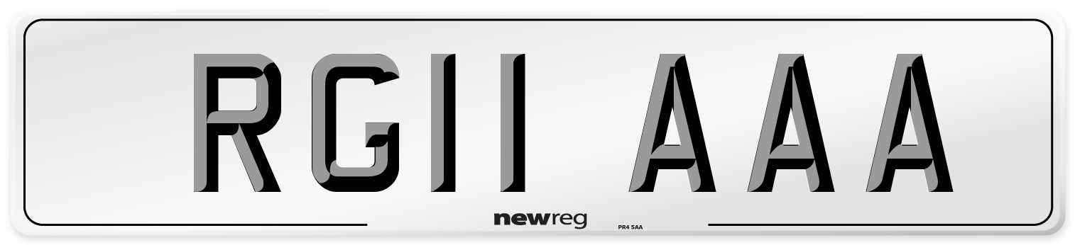 RG11 AAA Front Number Plate