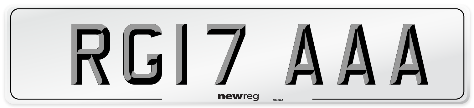 RG17 AAA Front Number Plate