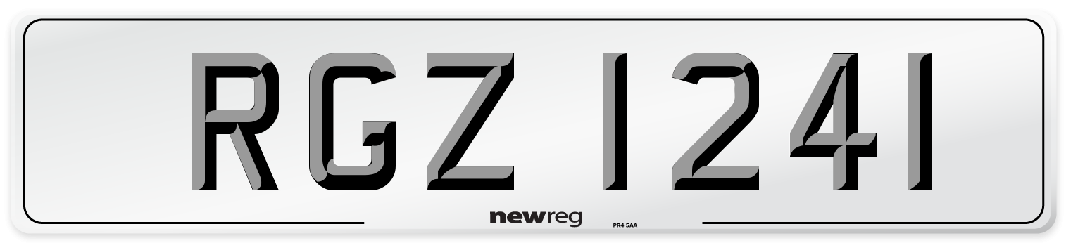 RGZ 1241 Front Number Plate