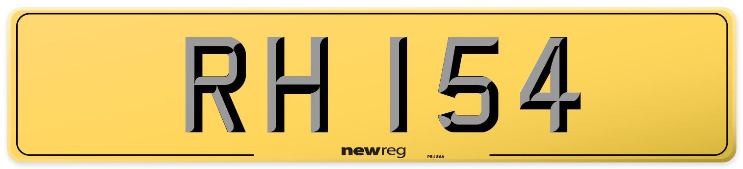 RH 154 Rear Number Plate