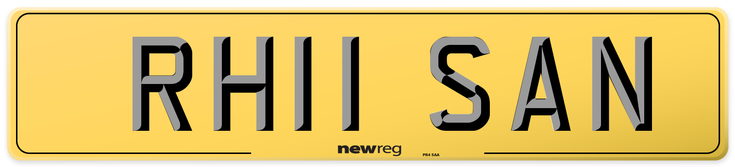 RH11 SAN Rear Number Plate