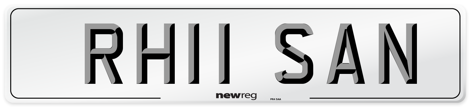 RH11 SAN Front Number Plate