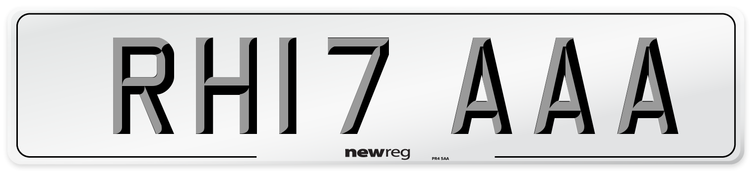 RH17 AAA Front Number Plate