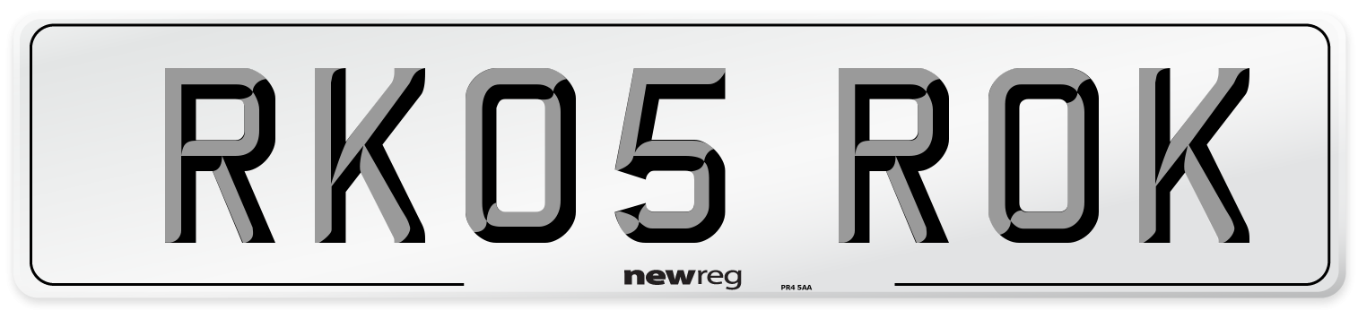 RK05 ROK Front Number Plate