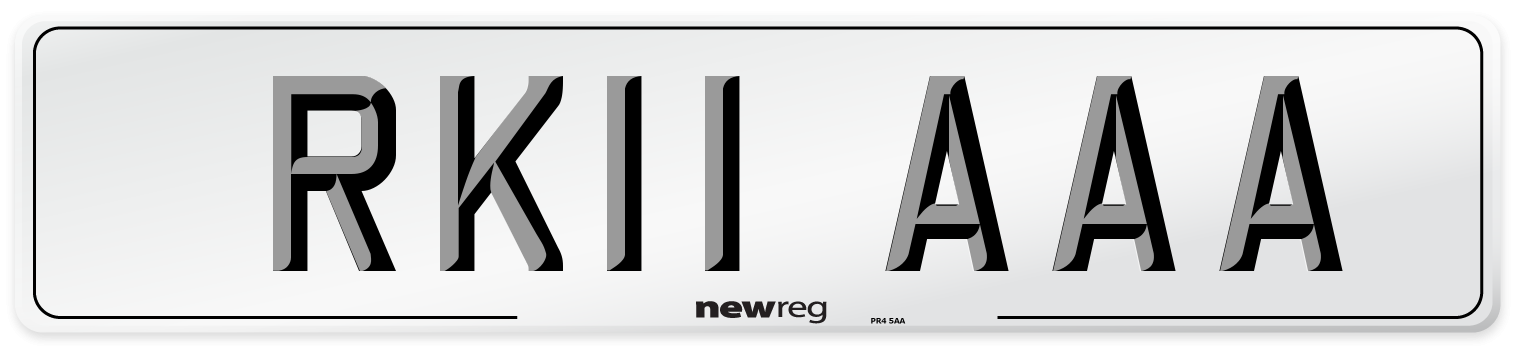 RK11 AAA Front Number Plate