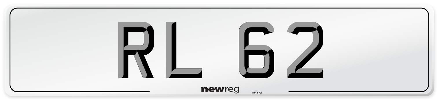RL 62 Front Number Plate