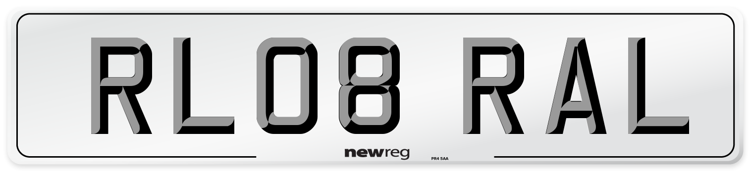RL08 RAL Front Number Plate