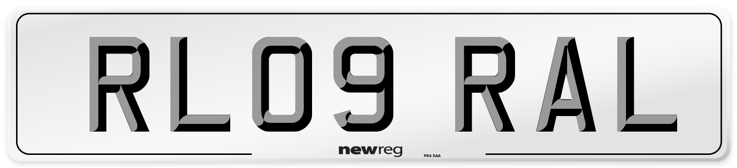 RL09 RAL Front Number Plate