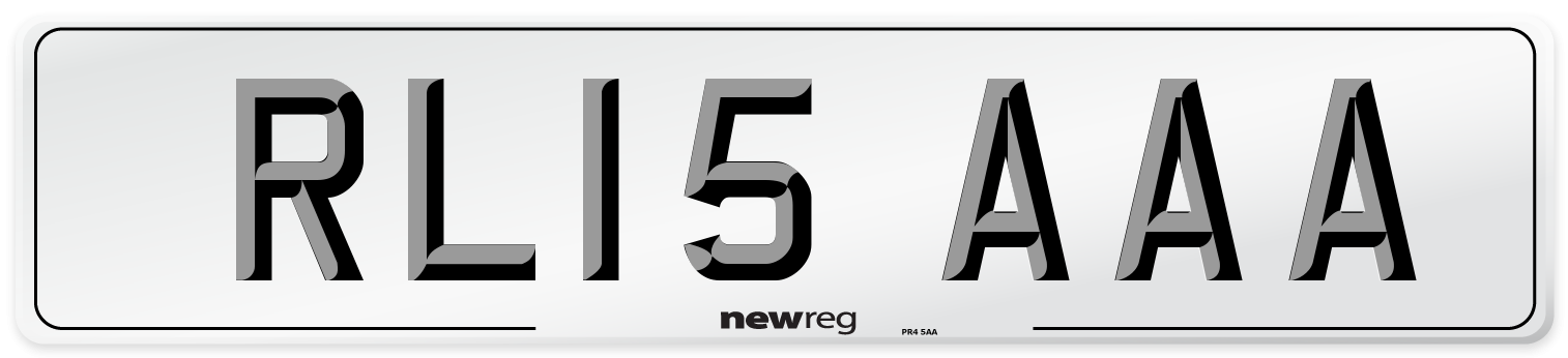 RL15 AAA Front Number Plate