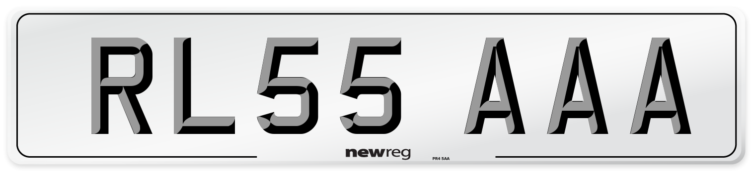 RL55 AAA Front Number Plate