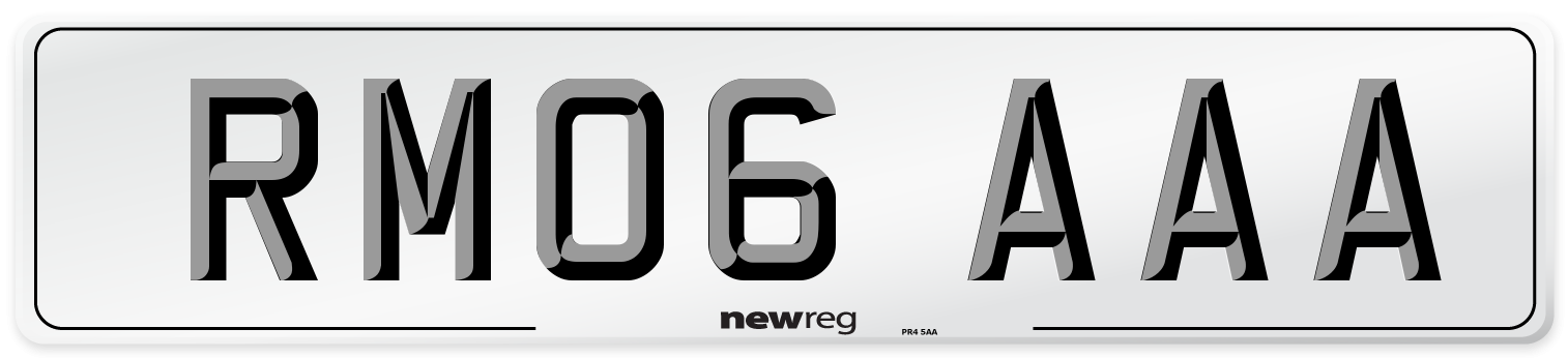 RM06 AAA Front Number Plate