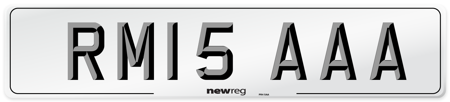 RM15 AAA Front Number Plate