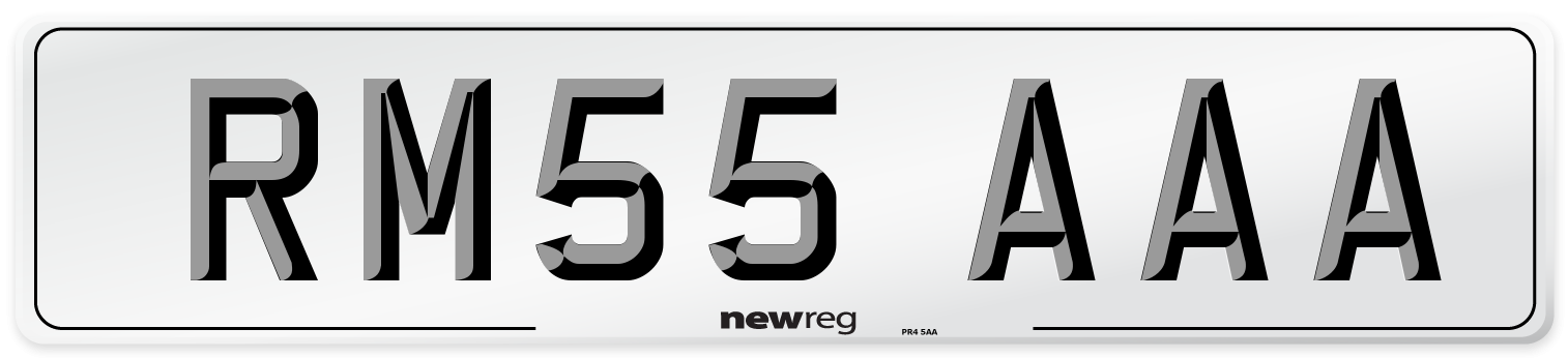 RM55 AAA Front Number Plate