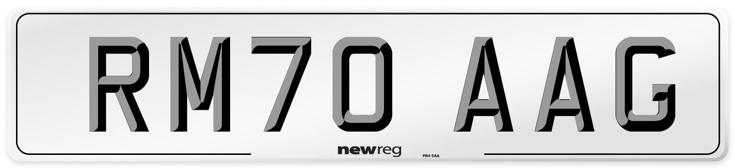 RM70 AAG Front Number Plate
