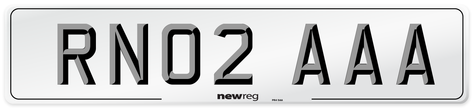 RN02 AAA Front Number Plate