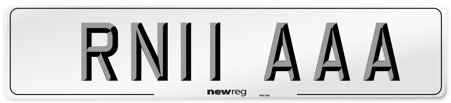 RN11 AAA Front Number Plate