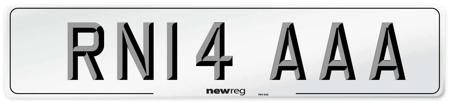 RN14 AAA Front Number Plate